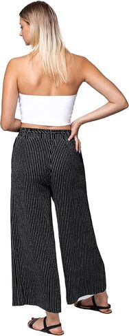 Women's Wide Leg Summer Linen Pants - High Waisted Casual Loose Trousers with Pockets in Saudi Arabia
