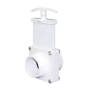 Valterra 4208 PVC Gate Valve, White, 2" FPT x MPT