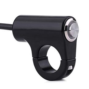 Waterproof Motorcycle Handlebar Switch 22mm 7/8inch Handlebar Headlight Brake Fog Lights ON/Off Switch with Indicator Light for Motorbike Scooter (ON/Off Button self Lock)