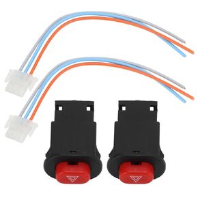 Motorcycle Hazard Light Switch,Motorcycle ATV Handlebar Push Button Switch Dual Double Flash Warning Controller for Motorcycle Motorbike Scooter