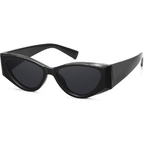 WOWSUN Retro Rectangular Cat Eye Sunglasses for Women Polarized Trendy Designer Sunglasses