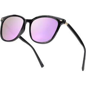 LVIOE Polarized Round Sunglasses for Women Men Trendy Oversized Shades with UV400 Protection Reduce Glare Sun Glasses LS18512