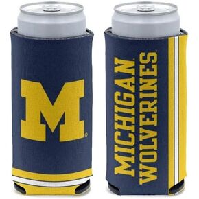 Wincraft NCAA Michigan Wolverines Slim Can Cooler, Team Colors, One Size