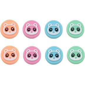 4 Colors Silicone Thumb Stick Caps Grip Gamepad Analog Joystick for Nintendo Switch NS Lite Controller Joy-Con (8 Pieces Panda)