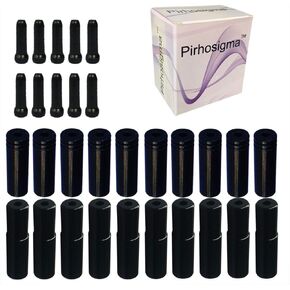 (Total 30 PCS 10 PCs 5mm Black Alloy Road Mountain Bicycle Bike Brake Cable Tips Caps End Crimp + 10 PCs 4mm Shift Derailleur Cable Tips End + 10 PCs Cable End Crimps