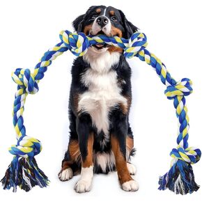 Large Dog Rope Toys for Aggressive Chewers, Dog Toys Set for Large and Medium Dogs, Tough Natural Cotton Puppy Chew toy for Chewing, Tug Toy 9 Pack