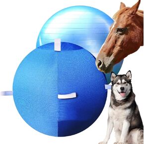 25" Horse Dog Ball&Cover with Straps, Giant Dog Horse Balls for Play for Horses to Play with, Extra Large Equine Training Ball