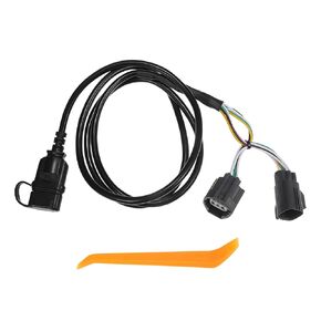 Custom 4 Way Trailer Wiring Harness 67 Inches Tow Wire Railer Harness Kit for Jeep Wrangler JK 2007-2018 Black, 1 Set