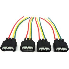 HiSport Ignition Coil Plug Connector Harness 4 Set Replacement for Toyota Lexus Camry Yaris 90980-11885