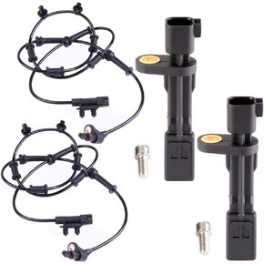 ECCPP Left&Right&Front&Rear ABS Wheel Speed Sensor ABS Sensor fit for 2007-2011 for Dodge Nitro 2007-2018 for Jeep Wrangler Set of 4