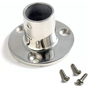 90 Degree Boat Deck Handrail Rail Fitting Round Base 316 Stainless Steel Marine Grade for 7/8" Tube