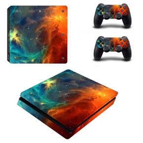 غطاء لاصق من الفينيل UUShop لجهاز Sony Playstation 4 Slim PS4 Console Cosmic Nebular