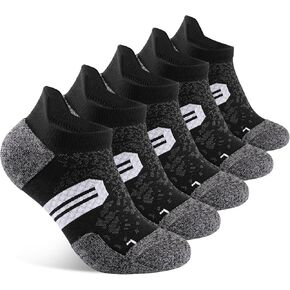 BUDERMMY Womens Ankle Compression Socks with Arch Support Athletic Low cut Running Socks for Women Workout Cushion 5 Pairs