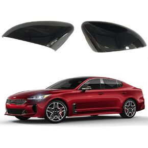 Carbon Fiber Style ABS Exterior Mirror Cover Side Rearview Mirror Cover Trim Compatible with Kia Stinger 2017-2024 Accessories