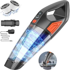Handheld Vacuum Cordless Car Vacuum, Dust Buster Hand Vcauum Rechargeable with Large-Capacity Battery, Lightweight Rechargeable Powerful Portable Vacuum for Car in Saudi Arabia