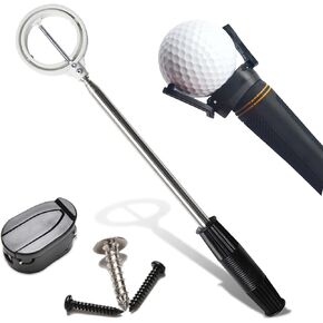 Golf Ball Retriever with Golf Ball Grabbers, Stainless Extendable Golf Ball Retriever Telescopic for Water, Golf Accessories for Men