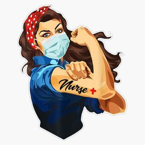 Nurse Strong Sticker Vinyl Stickers Waterproof Decal Car, Laptop, Bumper Stickers 5"