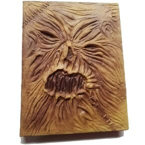 Necronomicon Book Prop Horror Movie Wiccan Spellbook Grimoire Lovecraft Cthulu Leather Latex Halloween Hocus Pocus Book of Spells Decoration Costume Notebook Journal (Full Book of Spells)