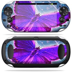 MightySkins Skin Compatible with PS Vita PSVITA Playstation Vita Portable wrap Sticker Skins Violet Butterfly