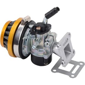 GOOFIT 19mm Carburetor with 58mm Air Filter for 2 Stroke 37cc 39cc 49cc 66cc 70cc 80cc Engine Motorized Bicycle Bike Pocket bike Scooter Quad ATV