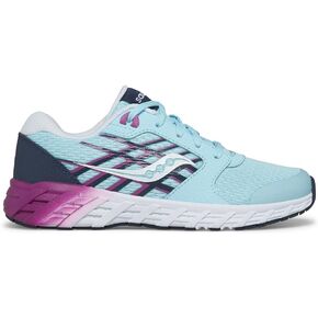 Saucony Wind 2.0 Sneaker, Blue/Pink, 4.5 Wide US Unisex Big_Kid