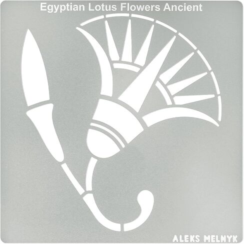 Aleks Melnyk No.458 استنسل معدني، دوامات، زهور اللوتس المصرية القديمة، زخرفة، أنماط، استنسل صغير، 1 جهاز كمبيوتر، قالب لحرق الخشب، النقش، الصياغة، سجل القصاصات، الفن، المزخرف in Saudi Arabia