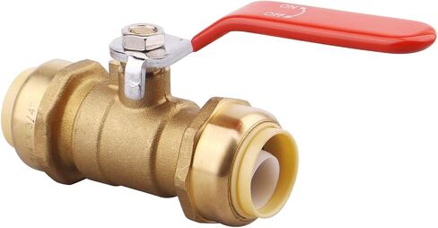 DERNORD Ball Valve 1 Inch, Push-Fit Valve,Water Valve Shut Off, Push-to-Connect Fittings for PEX, Copper, CPVC Pipe(Pack of 2) in Saudi Arabia