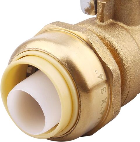 DERNORD Ball Valve 1 Inch, Push-Fit Valve,Water Valve Shut Off, Push-to-Connect Fittings for PEX, Copper, CPVC Pipe(Pack of 2) in Saudi Arabia