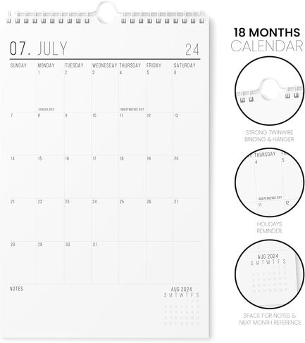 التقويم 2024-2025 - تقويم حائط عمودي 11 × 17 2024 يعمل حتى ديسمبر 2025 - تخطيط سهل باستخدام تقويم الحائط الجمالي 2024-2025 شهريًا - كارتو - الحد الأدنى 2.0 in Saudi Arabia