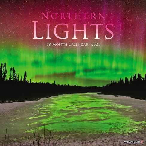 Willow Creek Press Northern Lights Monthly 2024 Wall Calendar (12" x 12") in Saudi Arabia