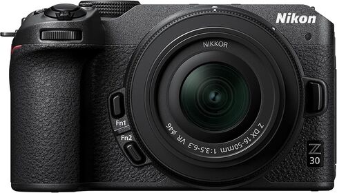 كاميرا Nikon Z 30 بدون مرآة، هيكل 4K DX مع طقم عدسات NIKKOR Z DX مقاس 16-50 ملم و50-250 ملم 1743، تتضمن حقيبة ديكو جير للتصوير الفوتوغرافي + ميكروفون + مونوبود + بطاقة 64 جيجابايت + البرامج والملحقات in Saudi Arabia