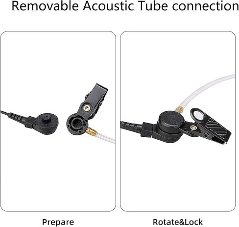 Retevis IC-F4011 Security Surveillance Acoustic Tube Earpiece, Compatible with ICOM IC-F24S IC-F3S IC-F14 IC-F4011 IC-F3011 IC-F4021 2 Way Radio, Headset for Walkie Talkie with Microphone(1 Pack) in Saudi Arabia
