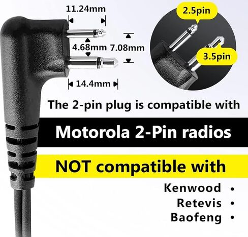 XFOX® 2Pin Advanced D Shape Clip-Ear PTT سماعة أذن ميكروفون لموتورولا 2 Way Radios GP88S GP300 GP68 GP2000 GP88 GP3188 CP040 CP1200 A8 A6 A10 A12 Walkie in Kuwait
