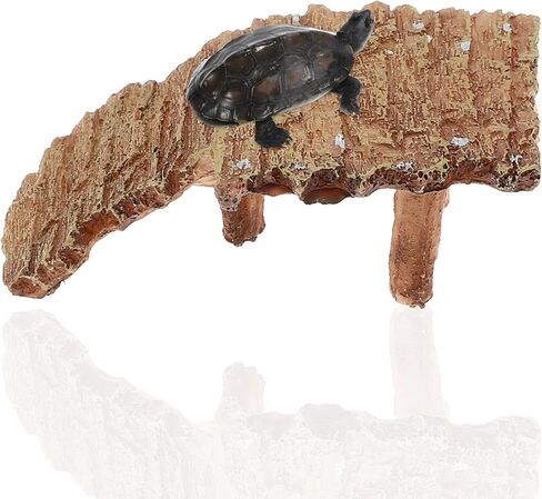 VOCOSTE Turtle Basking Platform, Reptile Climbing Shale Resin Tortoise Rock Aquarium Ornament, Brown, 4"x2.6"x1.6" in Saudi Arabia