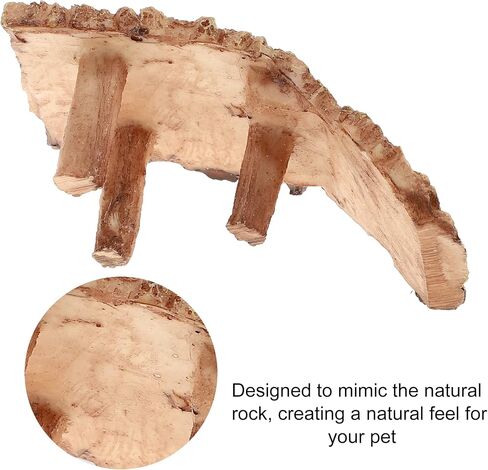 VOCOSTE Turtle Basking Platform, Reptile Climbing Shale Resin Tortoise Rock Aquarium Ornament, Brown, 4"x2.6"x1.6" in Saudi Arabia