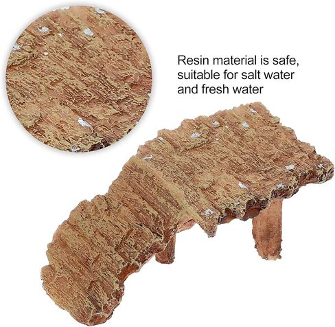 VOCOSTE Turtle Basking Platform, Reptile Climbing Shale Resin Tortoise Rock Aquarium Ornament, Brown, 4"x2.6"x1.6" in Saudi Arabia