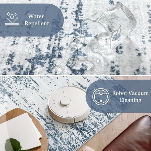 Morebes Modern 3x5 Rug Non Slip,Washable Neutral Area Rug for Bedroom, Soft Abstract Pattern Throw Floor Carpet for Entryway Entry Kitchen Bathroom Living Room Office,Black&Grey in Saudi Arabia
