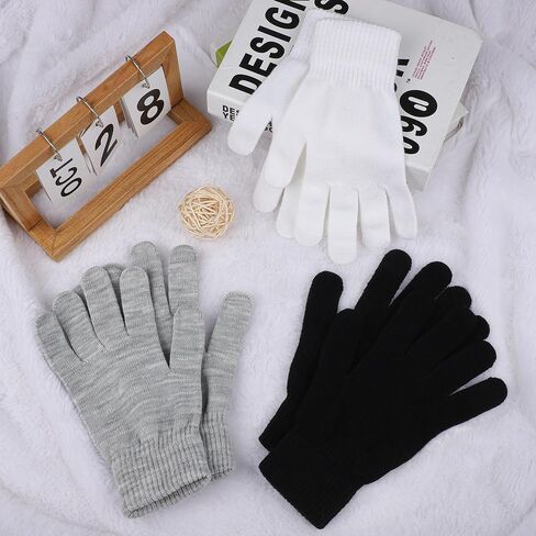 Cooraby 9 Pairs Winter Magic Gloves Adult Full Fingers Gloves Warm Stretchy Gloves for Men, Women or Teens in Saudi Arabia