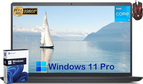 Dell Newest Inspiron 15 3520 Business Laptop, 15.6" FHD Display, Intel 6-Core i3-1215U Processor (up to 4.40 GHz), 8GB RAM, 512GB SSD, Intel UHD Graphics, Webcam, Wi-Fi, Bluetooth, Windows 11 Pro in Saudi Arabia