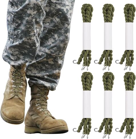 12 Pcs Military Elastic Boot Straps, Military Leg Strap Blousing Garters with Metal Hooks for Navy Army Air Force, Elastic Shoelaces for Cowboy Outdoor Hiking in Saudi Arabia