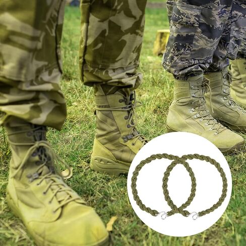 12 Pcs Military Elastic Boot Straps, Military Leg Strap Blousing Garters with Metal Hooks for Navy Army Air Force, Elastic Shoelaces for Cowboy Outdoor Hiking in Saudi Arabia