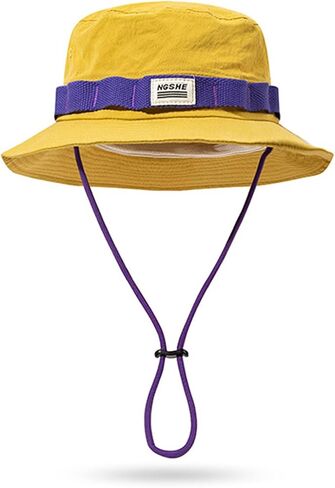 Unisex Boonie Sun Hat for Men Women, Foldable Bucket Hat with Chin Strap for Fishing Hunting Hiking Camping Beach in Saudi Arabia