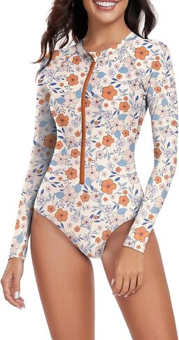 ملابس سباحة نسائية رياضية قطعة واحدة بأكمام طويلة ملابس سباحة رياضية لركوب الأمواج وملابس سباحة in Kuwait