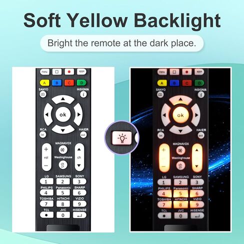 (عبوة من 2) جهاز تحكم عالمي للتلفزيون متوافق مع أجهزة Samsung، LG، Sony، Sharp، Vizio، Philips، Toshiba، Sanyo، JVC، TCL، Hisense، Vestel، Seiki، Insignia، Magnavox، haier، Panasonic All Series TV in Kuwait