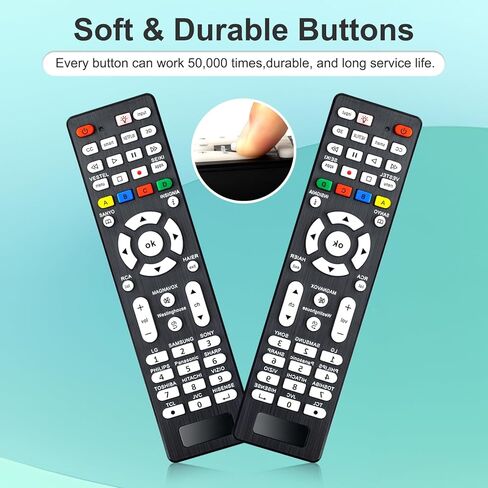 (عبوة من 2) جهاز تحكم عالمي للتلفزيون متوافق مع أجهزة Samsung، LG، Sony، Sharp، Vizio، Philips، Toshiba، Sanyo، JVC، TCL، Hisense، Vestel، Seiki، Insignia، Magnavox، haier، Panasonic All Series TV in Kuwait