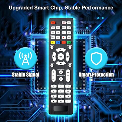 (عبوة من 2) جهاز تحكم عالمي للتلفزيون متوافق مع أجهزة Samsung، LG، Sony، Sharp، Vizio، Philips، Toshiba، Sanyo، JVC، TCL، Hisense، Vestel، Seiki، Insignia، Magnavox، haier، Panasonic All Series TV in Kuwait