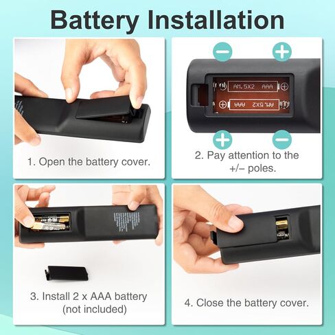 (عبوة من 2) جهاز تحكم عالمي للتلفزيون متوافق مع أجهزة Samsung، LG، Sony، Sharp، Vizio، Philips، Toshiba، Sanyo، JVC، TCL، Hisense، Vestel، Seiki، Insignia، Magnavox، haier، Panasonic All Series TV in Kuwait
