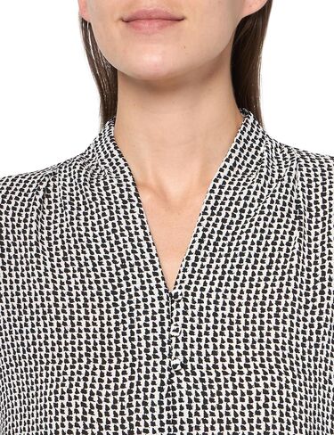 Adrianna Papell Women's Printed Button V-Neck Blouse in Saudi Arabia