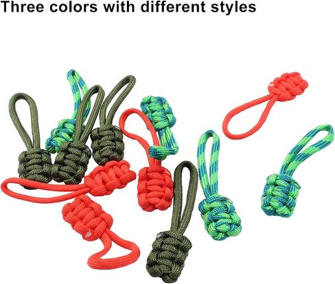 coufce 12pcs حبل مضفر سستة استبدال الرأس مساعد إصلاح الحبل سحب علامة التبويب سحب سحاب ملون للملابس والمحفظة والأحذية وحقيبة اليد والسترة والأحذية طويلة الرقبة وحقيبة الظهر والأمتعة in Saudi Arabia