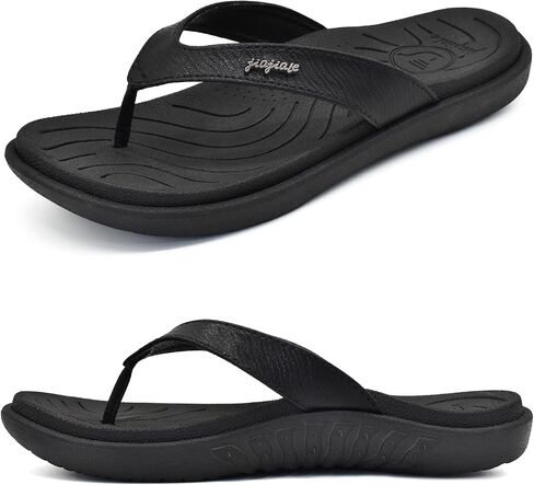 jiajiale Womens Fashion Orthotic Flip Flops للسيدات سهل الارتداء وخفيف الوزن ومريح وسميك ووسادة يوجا وصنادل رفيعة مع دعم قوس التهاب اللفافة الأخمصية in Kuwait